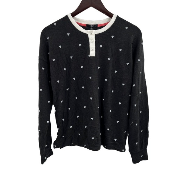 Aqua Slate Pajama Set All Over Hearts New Size‎ XL - Picture 2 of 5